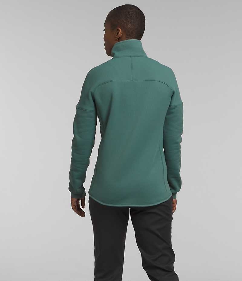 Sweatshirt The North Face Canyonlands High Altitude ½-Zip Femme Vert | FR KYGTC