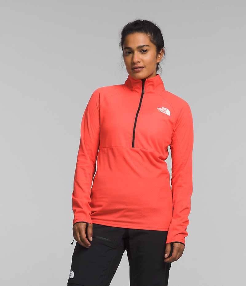 Sweatshirt The North Face Summit Series FUTUREFLEECE™ LT ½-Zip Femme Orange | PARIS SQLIZ