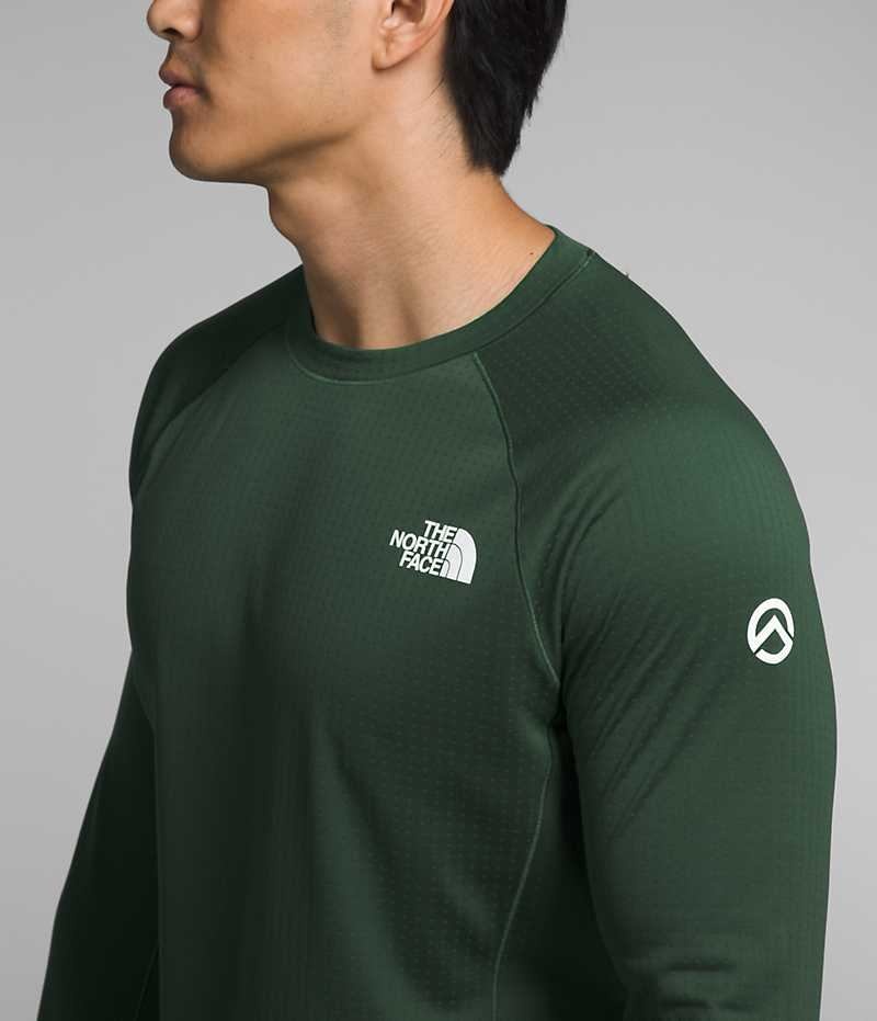 Sweatshirt The North Face Summit Series Pro 120 Crew Homme Vert | FR EVWFT