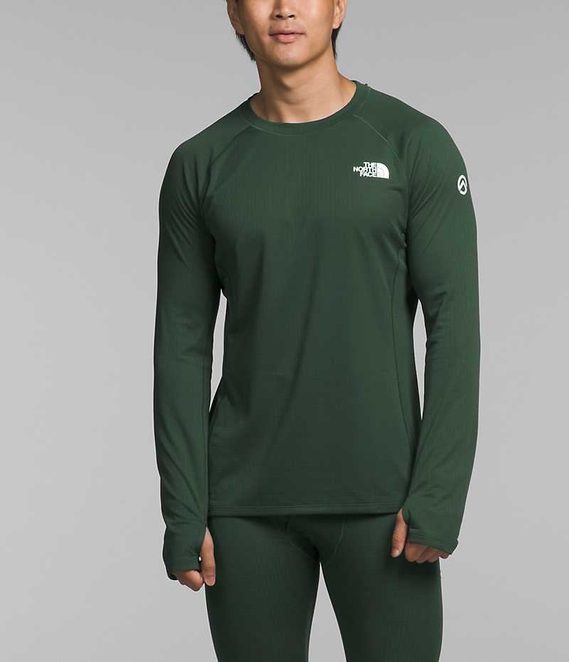Sweatshirt The North Face Summit Series Pro 120 Crew Homme Vert | FR EVWFT