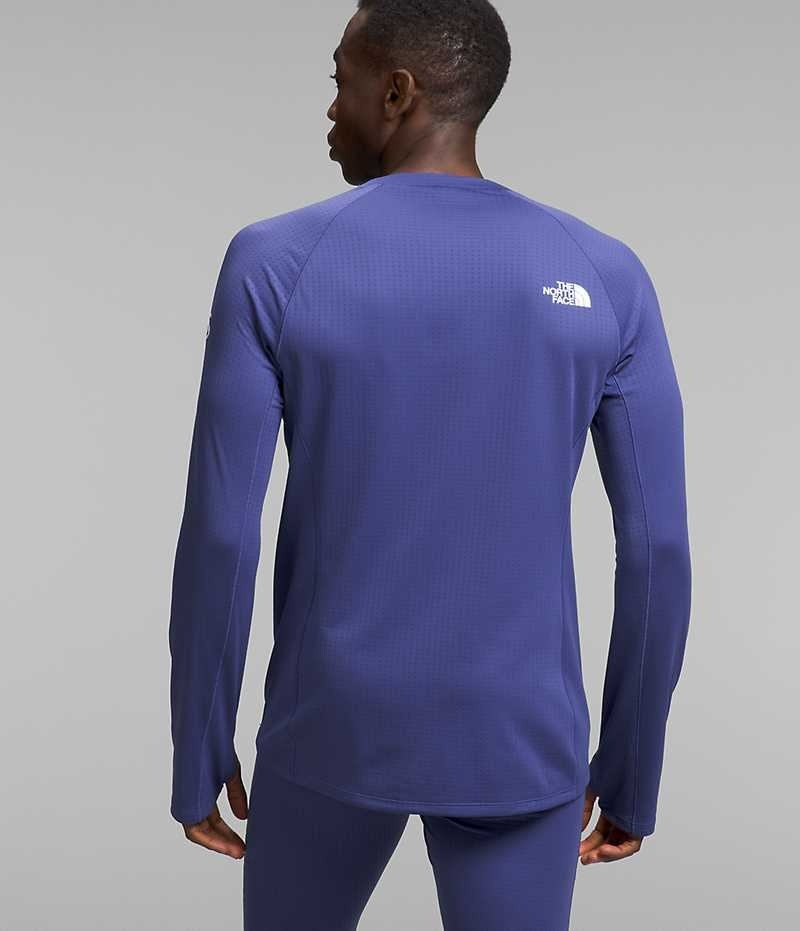 Sweatshirt The North Face Summit Series Pro 120 Crew Homme Bleu | FRANCE QTZKC