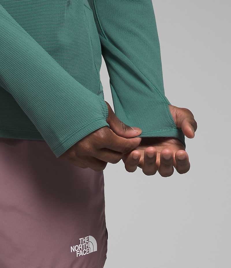 Sweatshirt The North Face Sunriser ¼-Zip Homme Vert | FR ZGEWQ