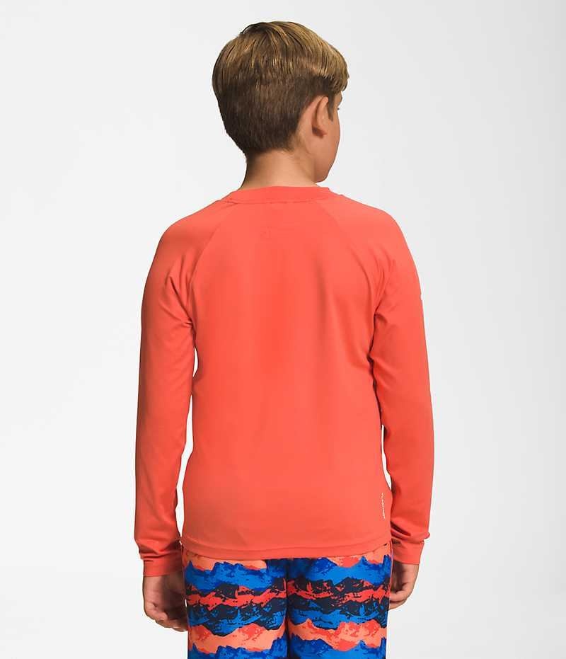 T-Shirt The North Face Amphibious Long Sleeve Sun Garcon Orange | FRANCE FIGJO