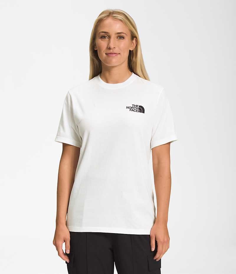 T-Shirt The North Face Corta Sleeve Box NSE Femme Blanche | FRANCE JWKYS
