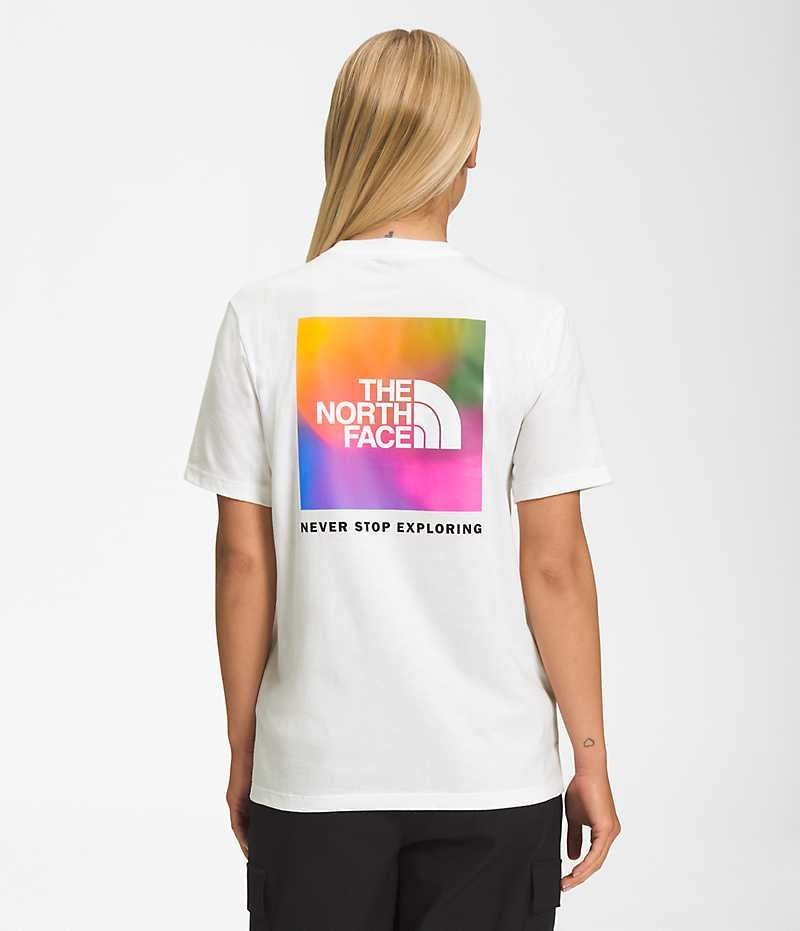 T-Shirt The North Face Corta Sleeve Box NSE Femme Blanche | FRANCE JWKYS