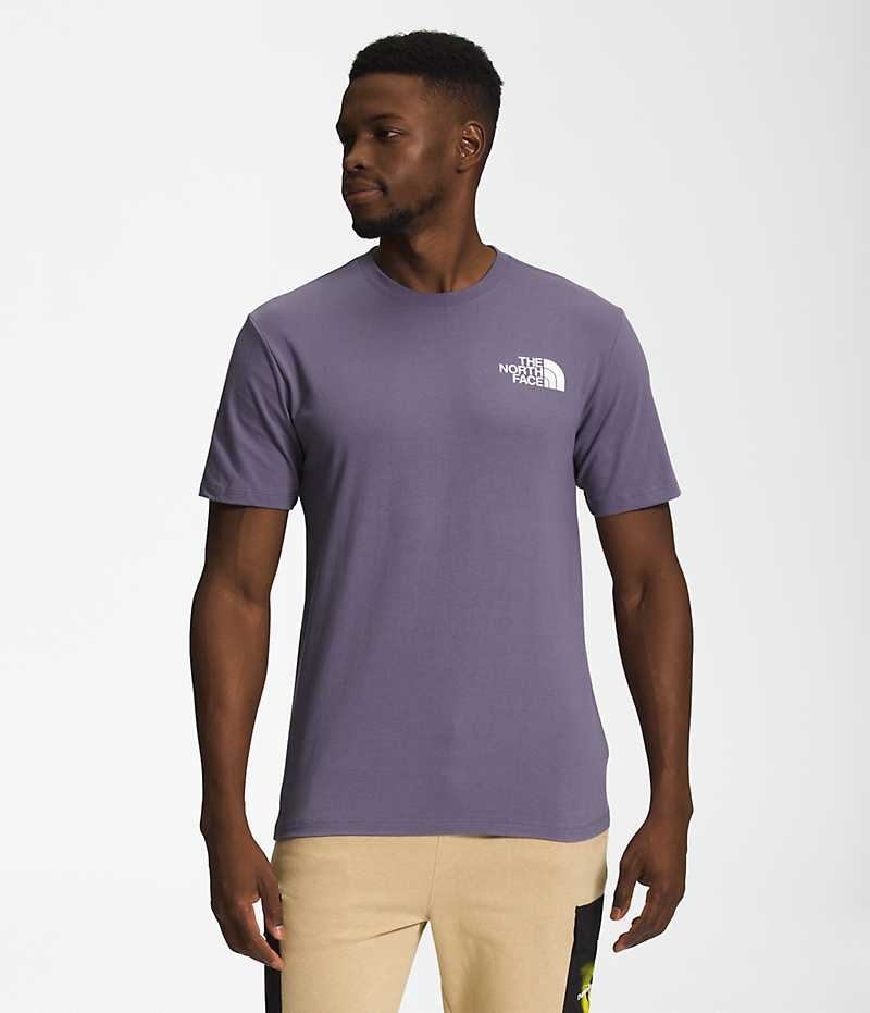 T-Shirt The North Face Corta Sleeve Box NSE Homme Violette | PARIS NFZJE