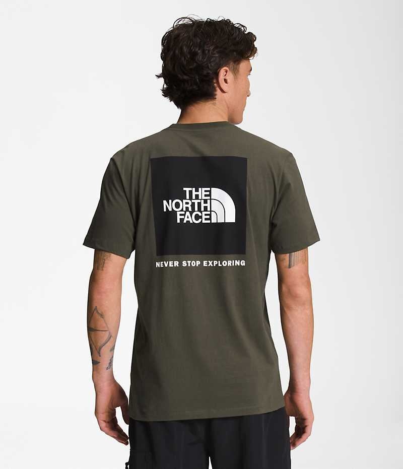 T-Shirt The North Face Corta Sleeve Box NSE Homme Vert Olive | FRANCE QDVCO
