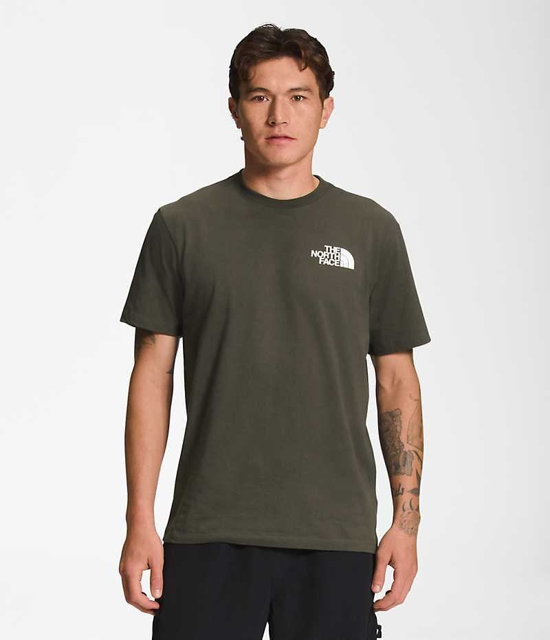 T-Shirt The North Face Corta Sleeve Box NSE Homme Vert Olive | FRANCE QDVCO