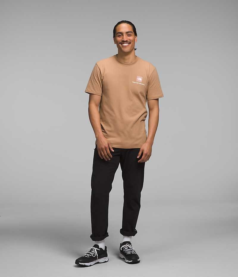 T-Shirt The North Face Corta Sleeve Box NSE Homme Kaki | FRANCE XESIT