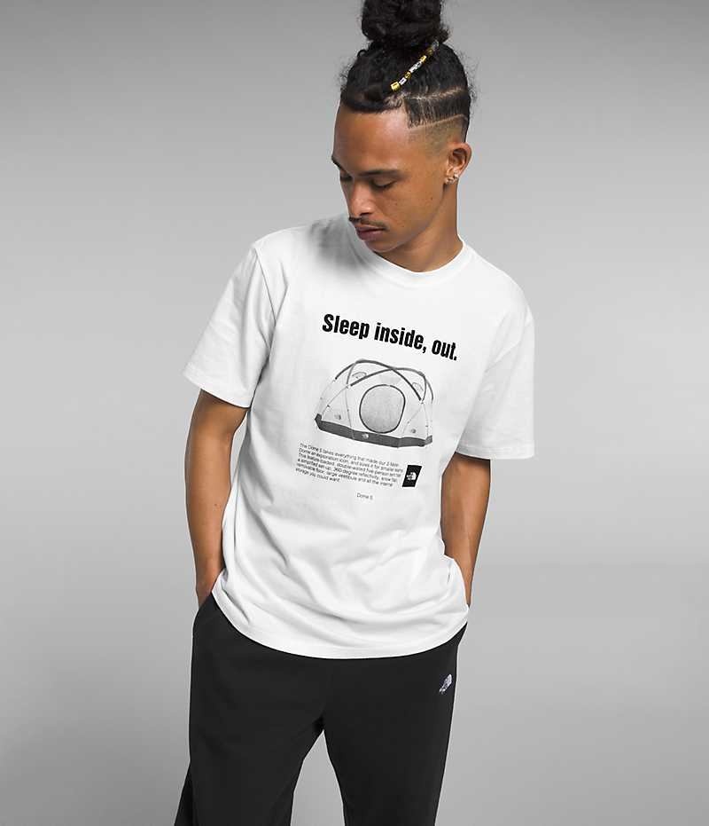 T-Shirt The North Face Corta Sleeve Brand Proud Homme Blanche | PARIS WNVJT