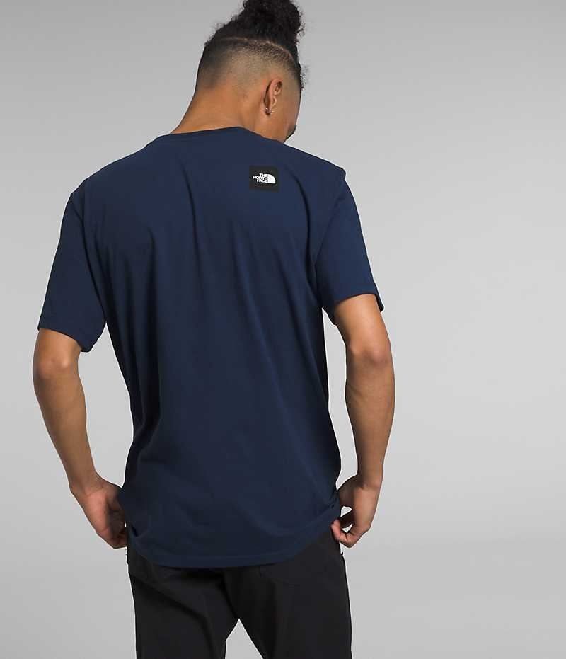 T-Shirt The North Face Corta Sleeve Brand Proud Homme Bleu Marine | FR CRLDJ