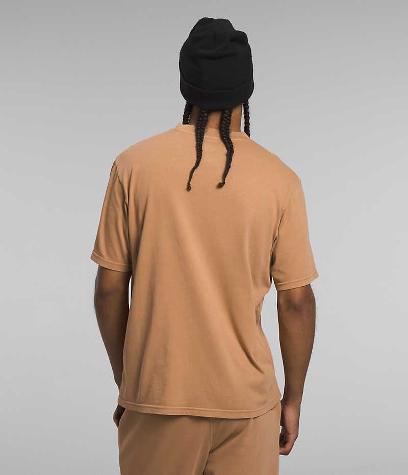 T-Shirt The North Face Corta Sleeve Garment Dye Homme Kaki | PARIS SMUBL