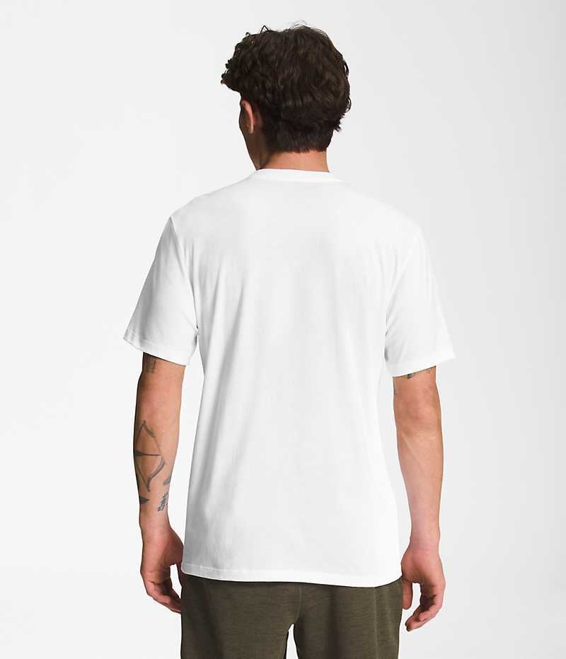 T-Shirt The North Face Corta Sleeve Half Dome Homme Blanche | PARIS NHTSJ