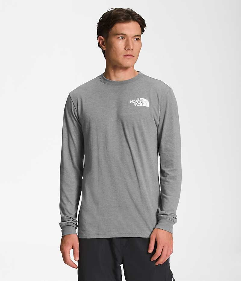 T-Shirt The North Face Long Sleeve Box NSE Homme Grise | FR LORWK