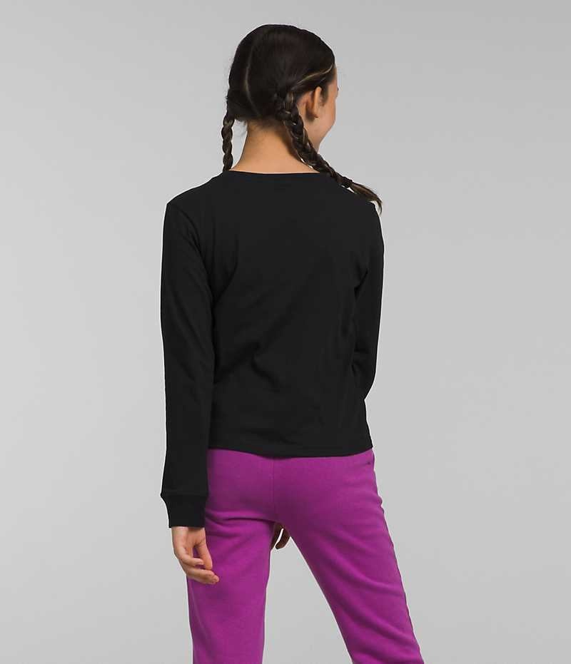 T-Shirt The North Face Long Sleeve Graphique Fille Noir | FRANCE CVUPK
