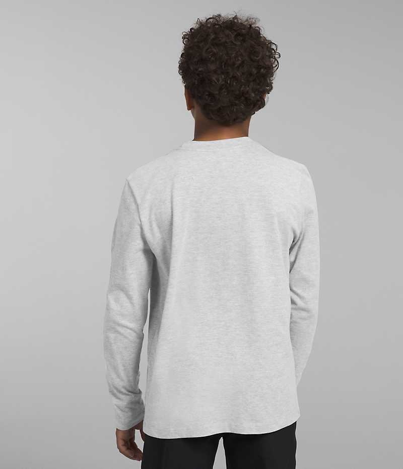 T-Shirt The North Face Long Sleeve Graphique Garcon Grise Clair | FRANCE ARKIS