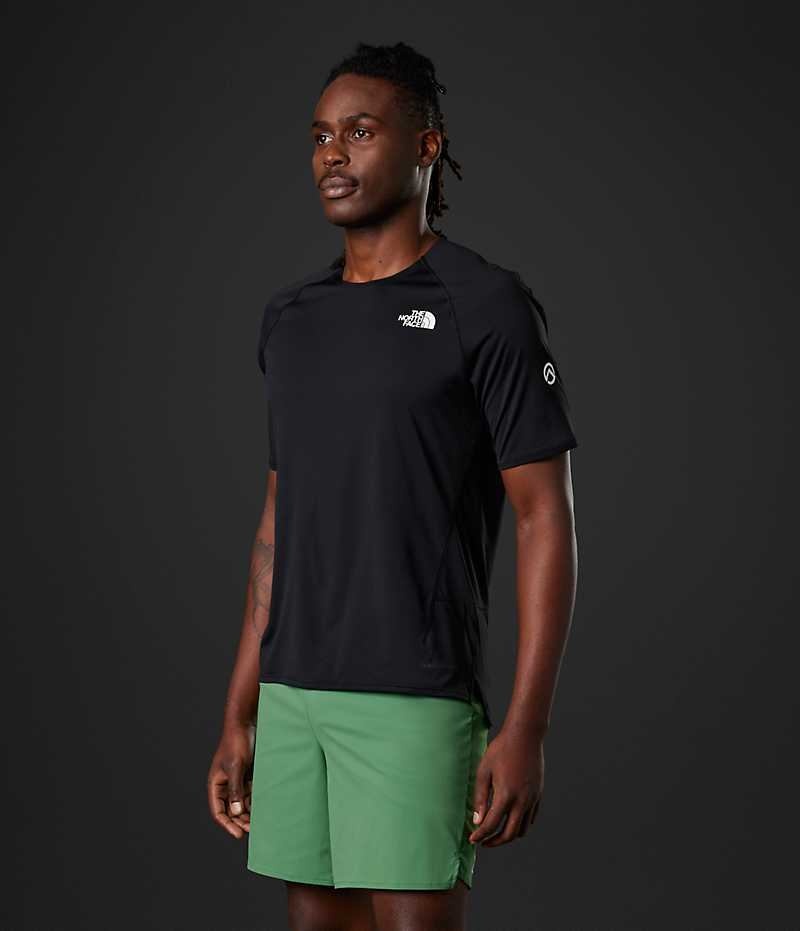 T-Shirt The North Face Summit Series High Trail Run Corta Sleeve Homme Noir | PARIS PWMYL