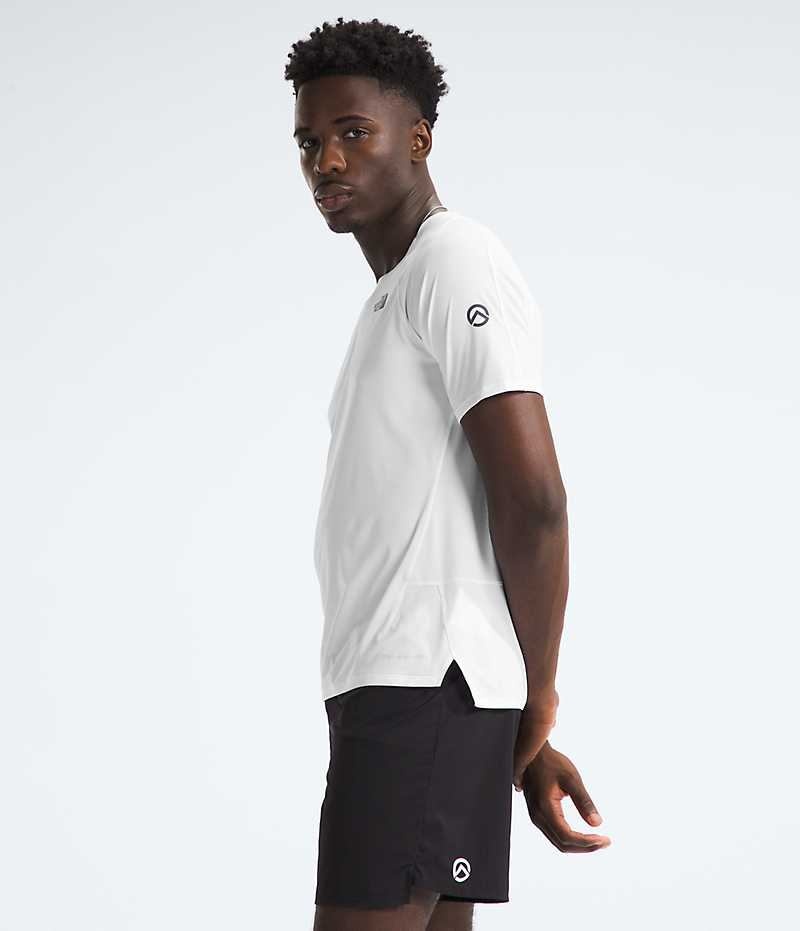 T-Shirt The North Face Summit Series High Trail Run Corta Sleeve Homme Blanche | FRANCE BYIED
