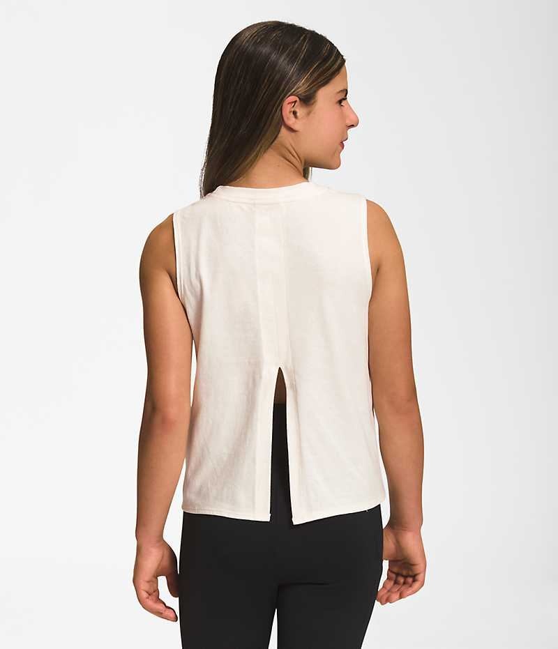 T-Shirt The North Face Tie-Back Tans Fille Blanche | FR GCNYI