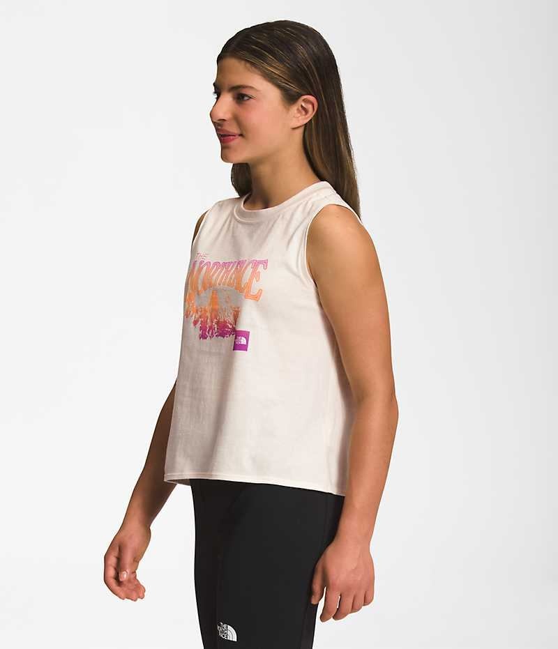 T-Shirt The North Face Tie-Back Tans Fille Blanche | FR GCNYI