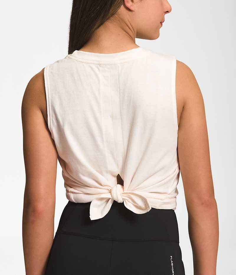 T-Shirt The North Face Tie-Back Tans Fille Blanche | FR GCNYI