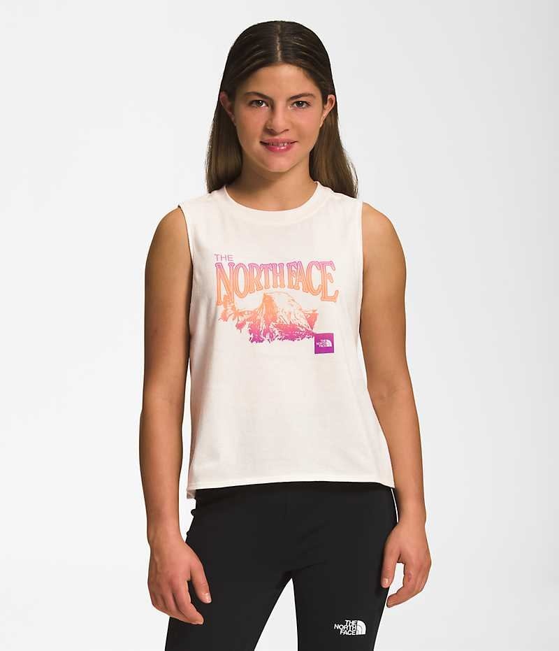 T-Shirt The North Face Tie-Back Tans Fille Blanche | FR GCNYI