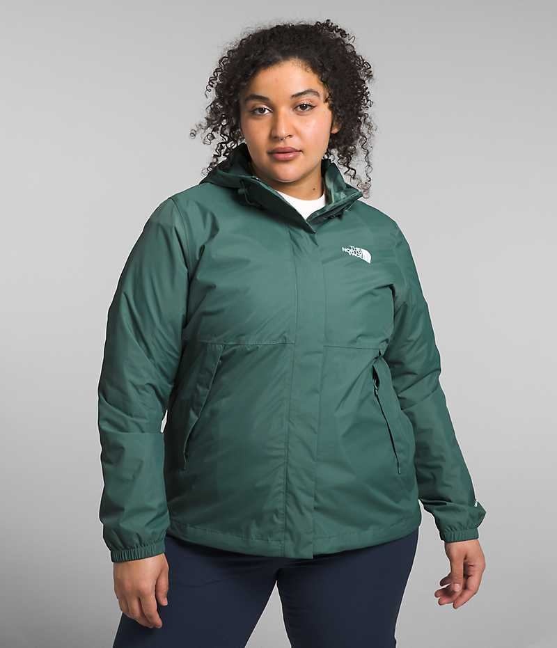 Veste Imperméable The North Face Plus Antora Femme Vert | PARIS QHRON
