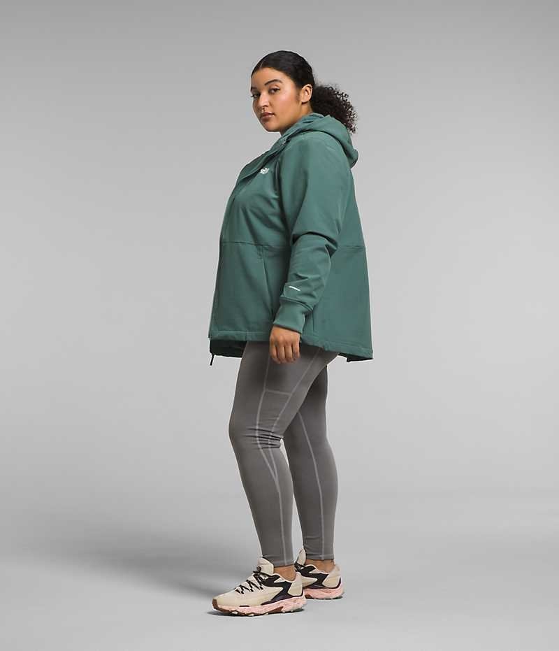 Veste Softshell The North Face Plus Shelbe Raschel Hoodie Femme Vert | PARIS LVGEB