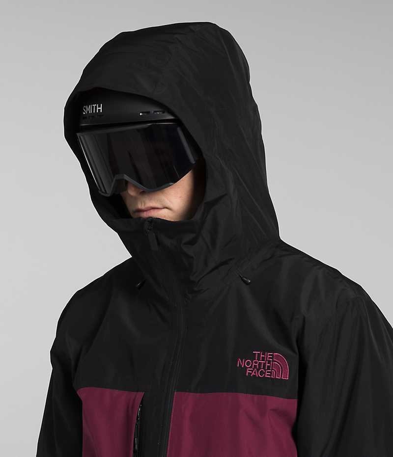 Veste À Capuche The North Face ThermoBall™ Eco Snow Triclimate® Homme Fushia Noir | FR IXPHA