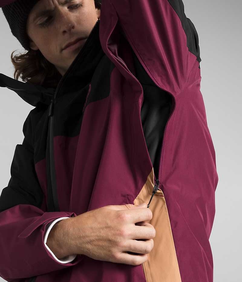 Veste À Capuche The North Face ThermoBall™ Eco Snow Triclimate® Homme Fushia Noir | FR IXPHA
