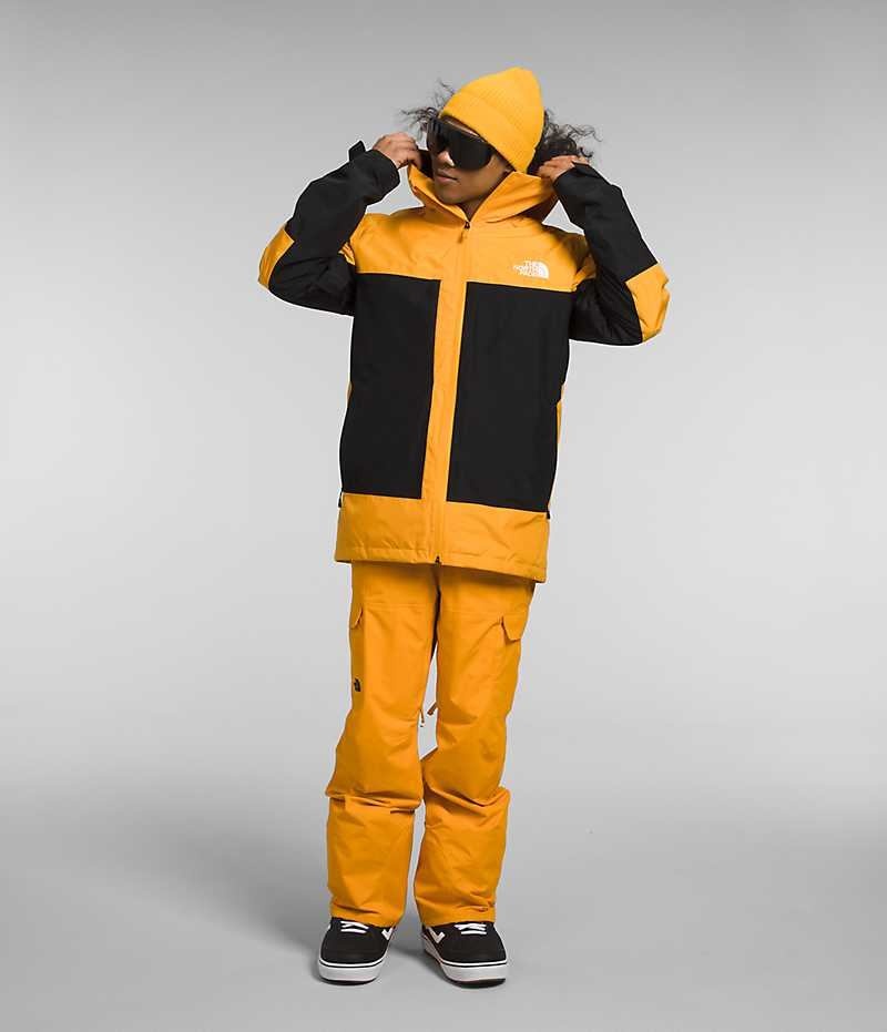 Veste À Capuche The North Face ThermoBall™ Eco Snow Triclimate® Homme Doré Noir | FRANCE SIUNL