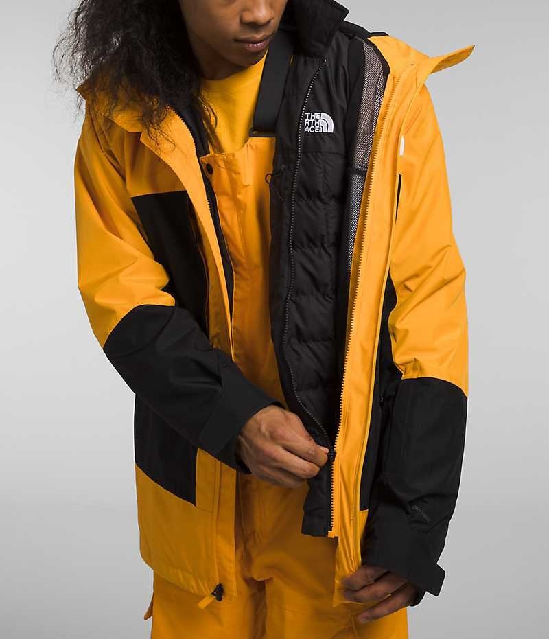 Veste À Capuche The North Face ThermoBall™ Eco Snow Triclimate® Homme Doré Noir | FRANCE SIUNL