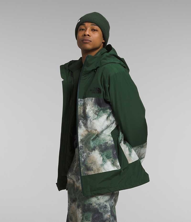 Veste À Capuche The North Face ThermoBall™ Eco Snow Triclimate® Homme Vert | FR OTPQA