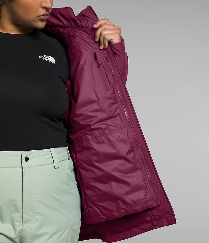 Vestes Isolées The North Face Plus ThermoBall™ Eco Snow Triclimate® Femme Rouge | PARIS EMDBF