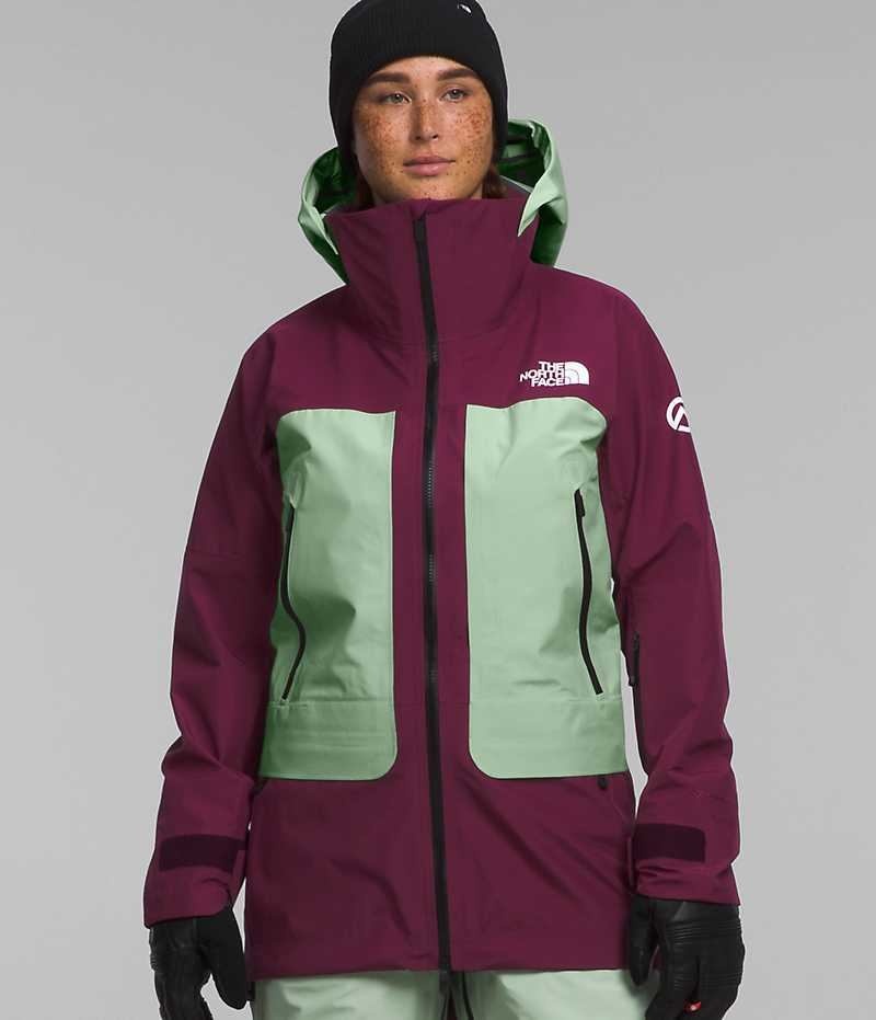 Vestes Isolées The North Face Summit Series Verbier GTX Femme Fushia Menthe | FRANCE AYNLC