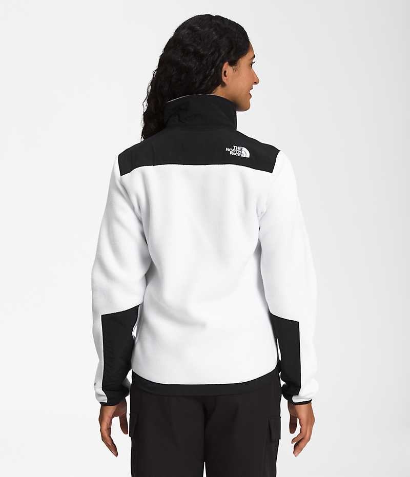 Vestes Polaires The North Face Denali Femme Blanche Noir | FR FKNVZ