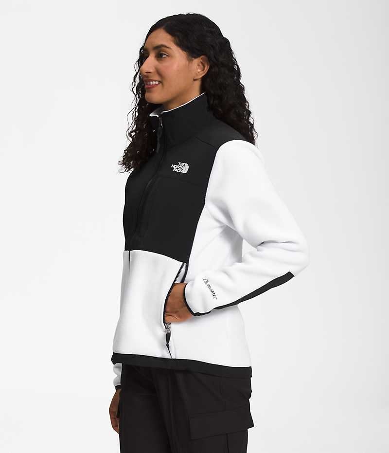 Vestes Polaires The North Face Denali Femme Blanche Noir | FR FKNVZ