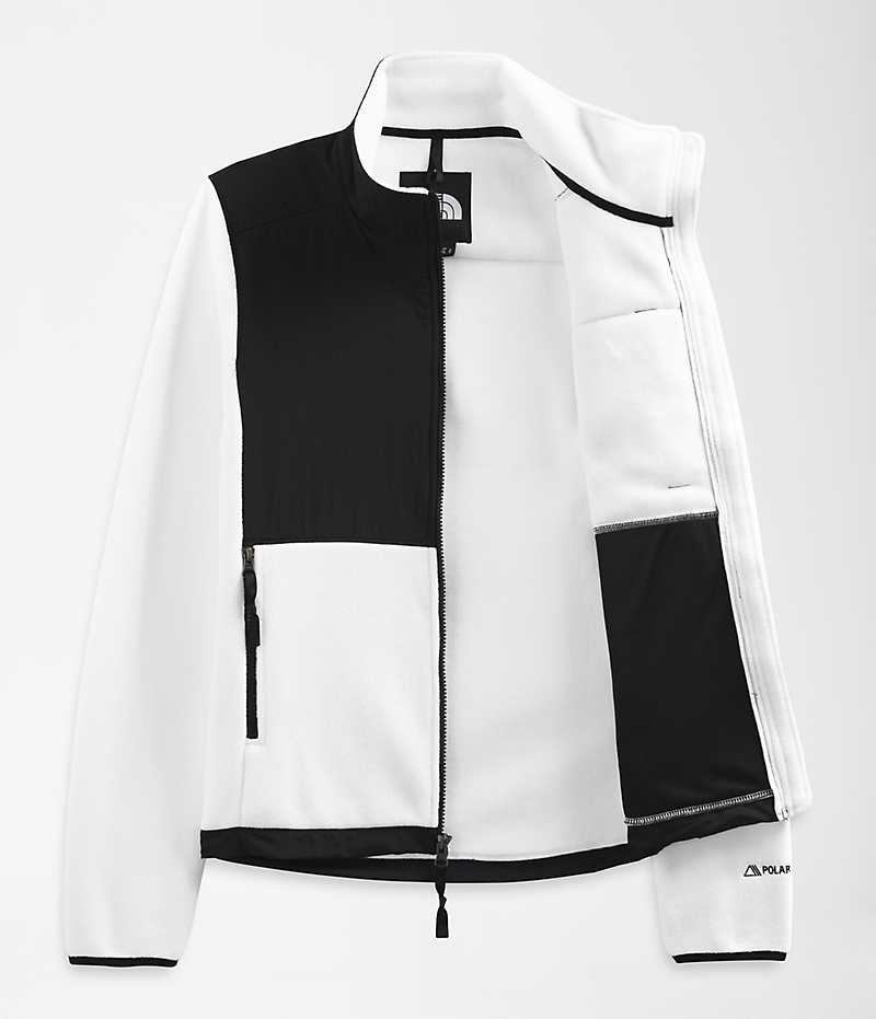 Vestes Polaires The North Face Denali Femme Blanche Noir | FR FKNVZ