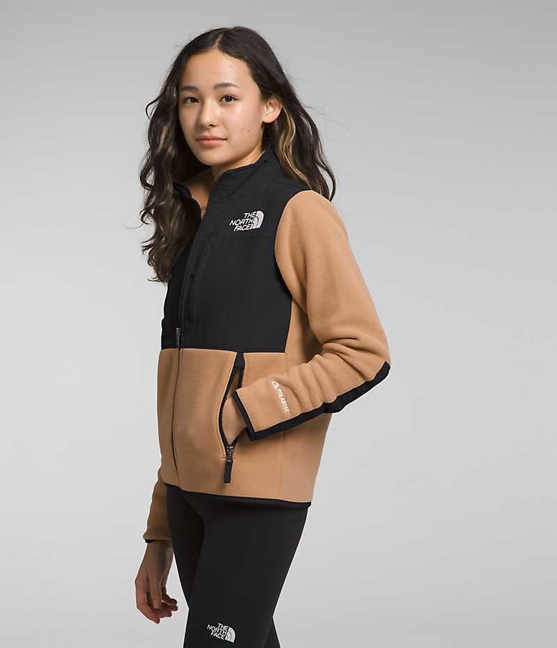 Vestes Polaires The North Face Denali Fille Kaki Noir | PARIS WATKG