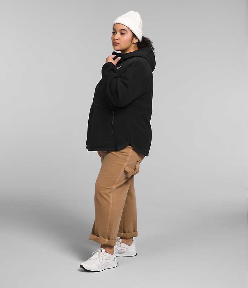 Vestes Polaires The North Face Plus Denali Hoodie Femme Noir | FRANCE RXUAV