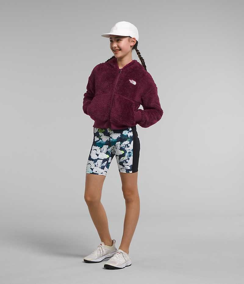 Vestes Polaires The North Face Suave Oso Full-Zip Encapuchonné Fille Bordeaux | FR OADIL