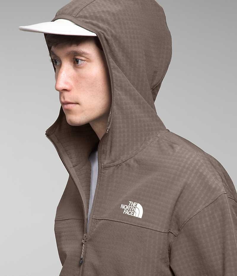 Vestes Polaires The North Face Tekware™ Grid Hoodie Homme Marron | FRANCE JKFEH